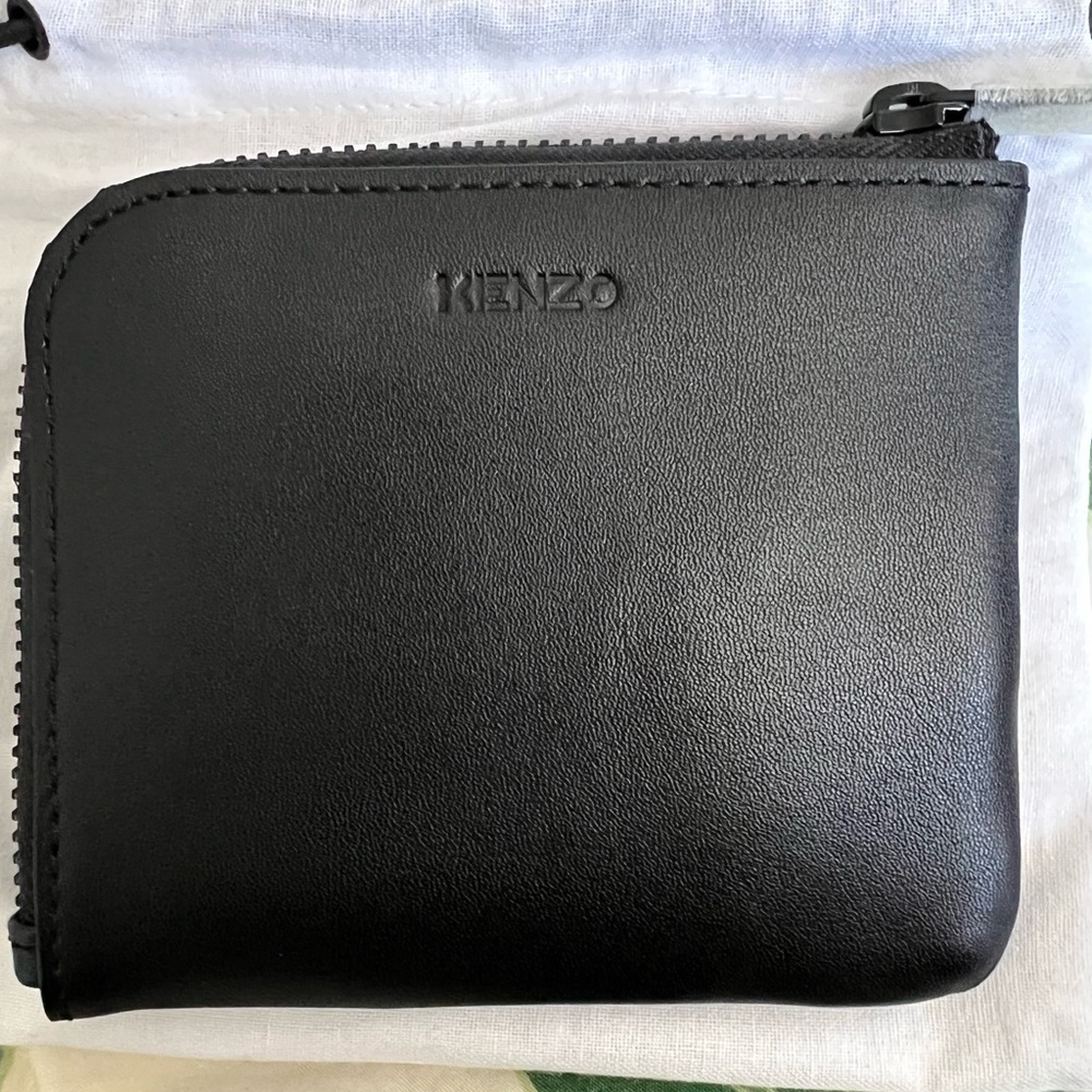 KENZO Real Leather Black Wallet